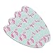 Flamingos and Waves Double-Sided Oval Nail File Emery Board Set 4 Pack