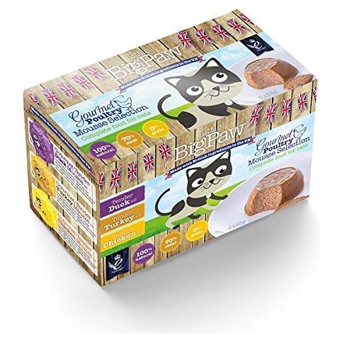 Little BigPaw Gourmet Poultry Mousse Selection 6 x 85g Grain Free Adult Cat Wet Food Cover