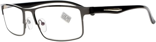 Gafas de lectura multifocales progresivas de Nerd Geek con marco rectangular para hombre