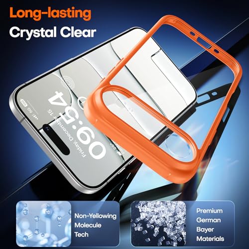 Image of TAURI for iPhone Air Case, with Screen Protector, Orang
