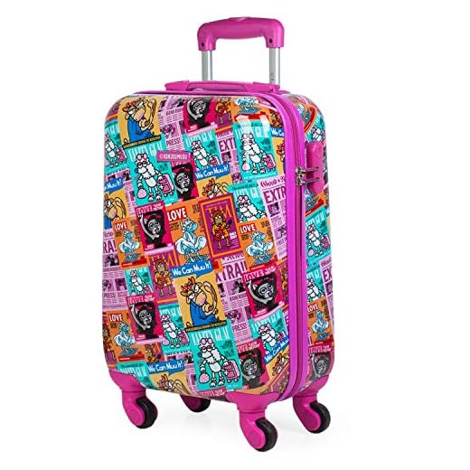 KUKUXUMUSU - Maleta Cabina Avión Pequeña Juvenil Maleta Viaje Rígida, Resistente y Ligera 4 Ruedas Dobles 55x35x20cm Trolley Equipaje de Mano Cabin Ok Candado con Combinación 130750, Color Fucsia
