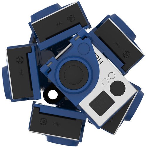 Image of 3 360 video rig for GO-PRO action cameras