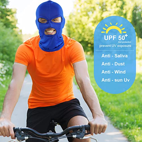 Image of Geyoga Balaclava Covering Three Holes Full Face Covering Summer Thin Open Hood Windproof Motorcycle face Cover