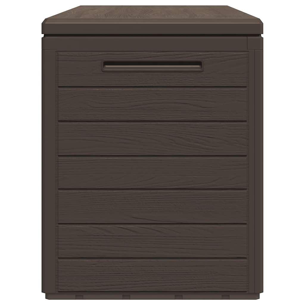 Gartentruhe Braun 116x44x55 cm aus Polypropylen mit 290 L Fassungsvermögen, abschließbar, wetterfest, vielseitig als Auflagenbox, Kissenbox, Stauraum für Balkon Terrasse Outdoor