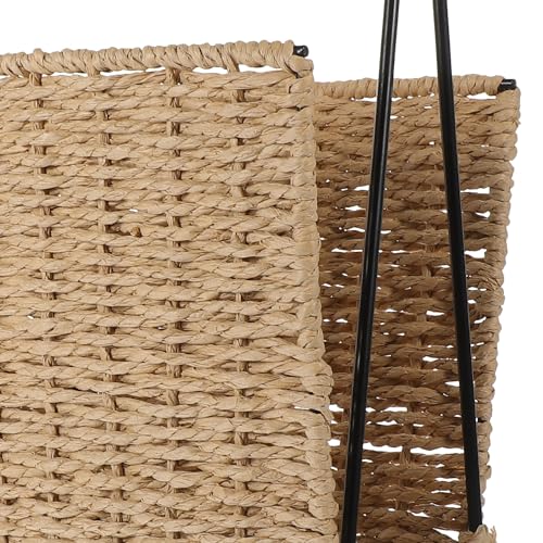 Panier de rangement en corde de papier et fer pour snacks et objets - 4