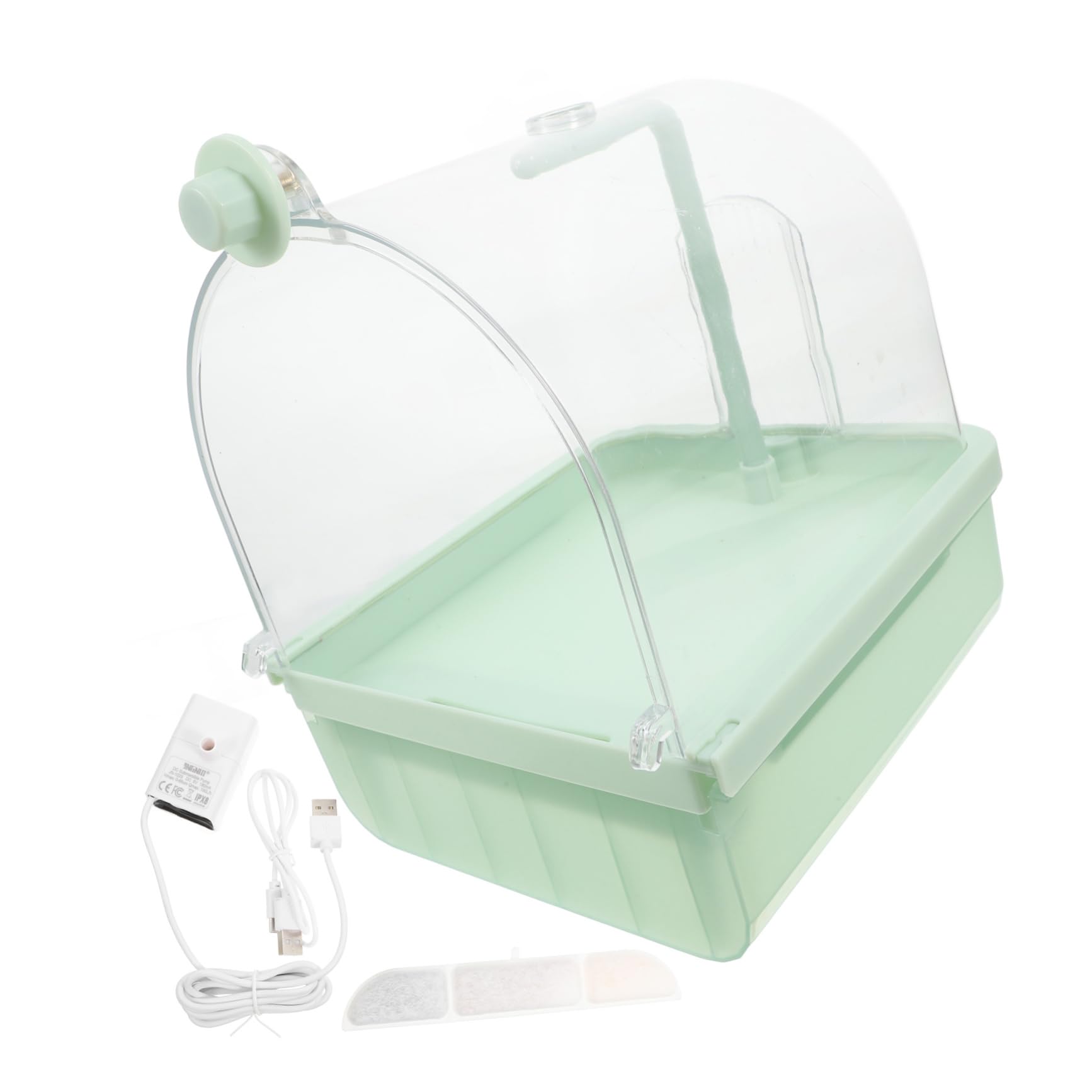 ifundom Bathing 180° Rotatable Faucet Bird Bath Bird Cage Heater for Parrots Conures