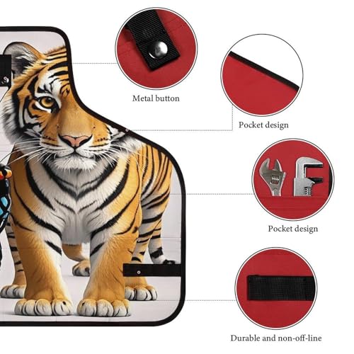 Delantal para taller Butterfly And Tiger con hebilla rápida miniatura 3