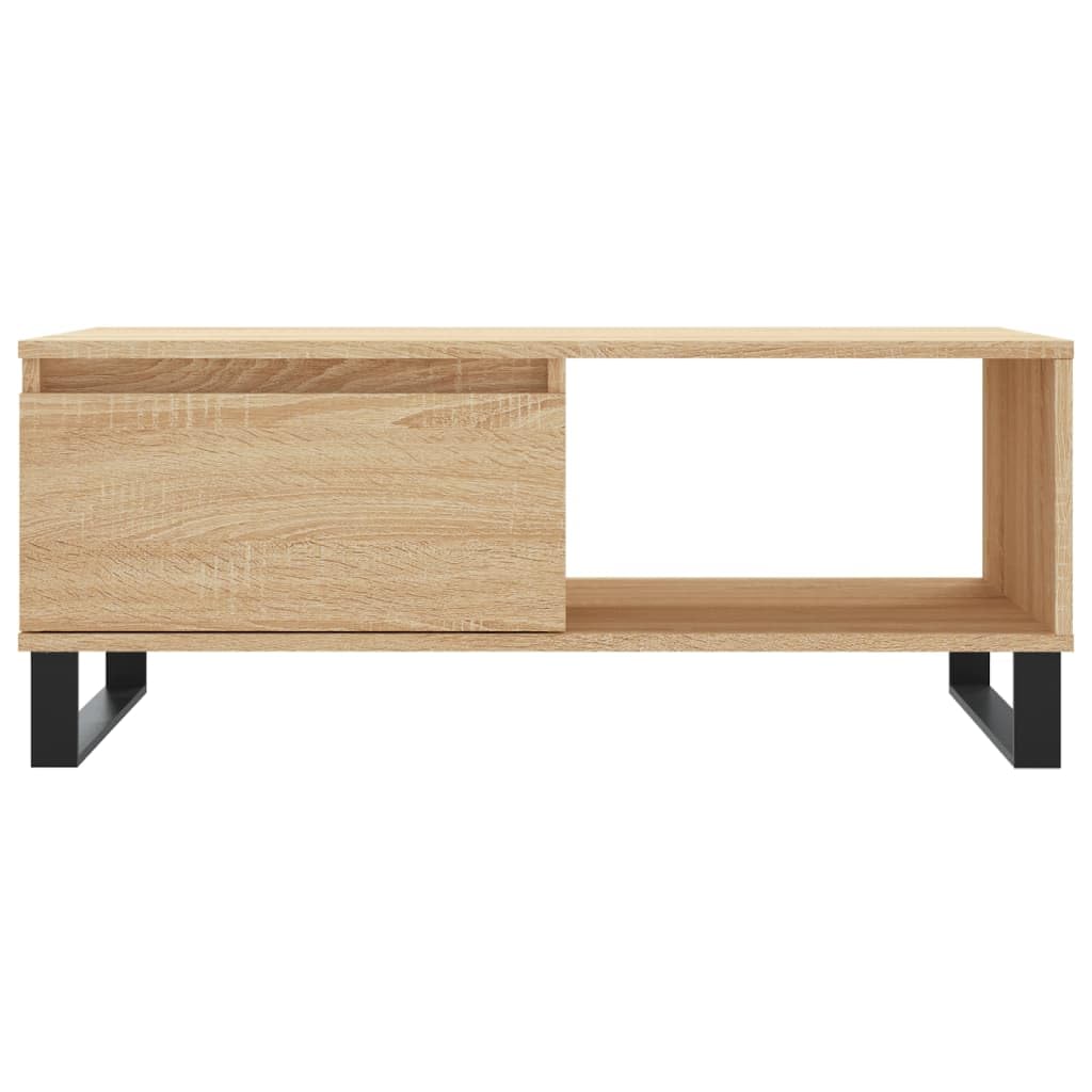vidaXL Mesa de Centro Madera contrachapada Roble Sonoma 90x50x36,5 cm, Mesa Auxiliar, Mesa de salón, Mesa Decorativa, mesita de sofá, mesita de Centro
