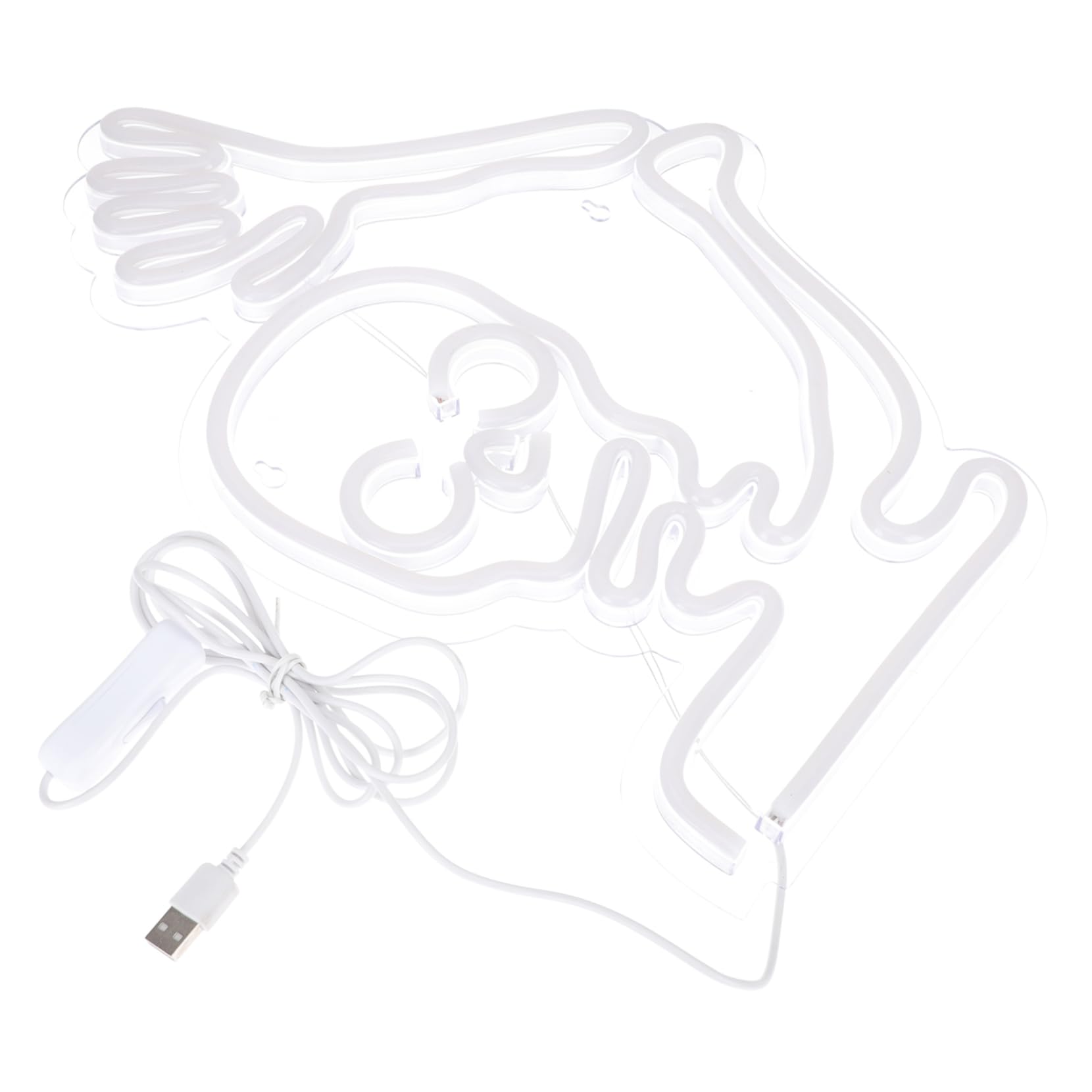Ciieeo Letrero de Neón Halloween en Acrílico Blanco USB para Suelo y Césped