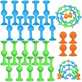 24 Stück Sucker Toy, Sucker Darts Silikon Bausteine, Saugnapf Spielzeug Wurfspiel Sucker Darts, Montessori Spielzeug lehrreiches Bauspielzeug, Eltern-Kind Interaktiver Toys, Darts Sensorik Spielzeug