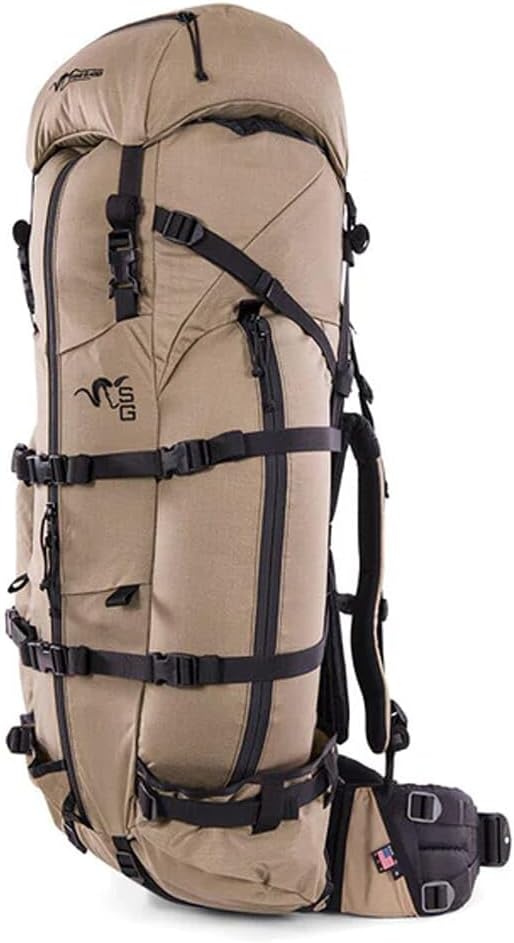 Stone Glacier Sky Talus 6900 Hunting Pack with Krux Frame, 6900 Cubic Inches, Hydration Compatible, Tan, Short Medium (50143-TN-M)
