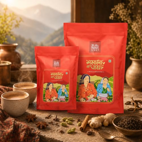 Image of The Pahadi Story Masala Chai 625g - Assam Harvest Blend with 100% Natural Spices, Winter Season Special Chai Patti, Aromatic Chai Masala (450g + 175g)