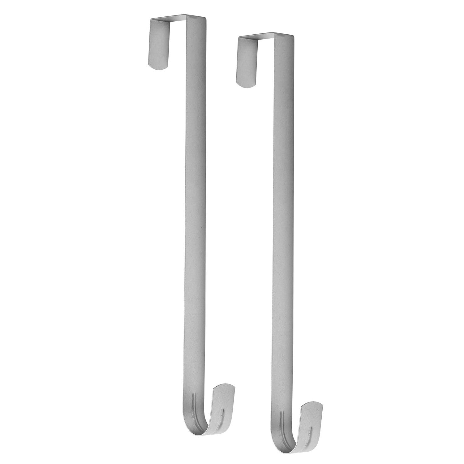 Sattiyrch15" Wreath Hanger for Front Door,Sturdy Steel Wreath Door Hanger,Over The Door Hanger Hook (Silver,2)