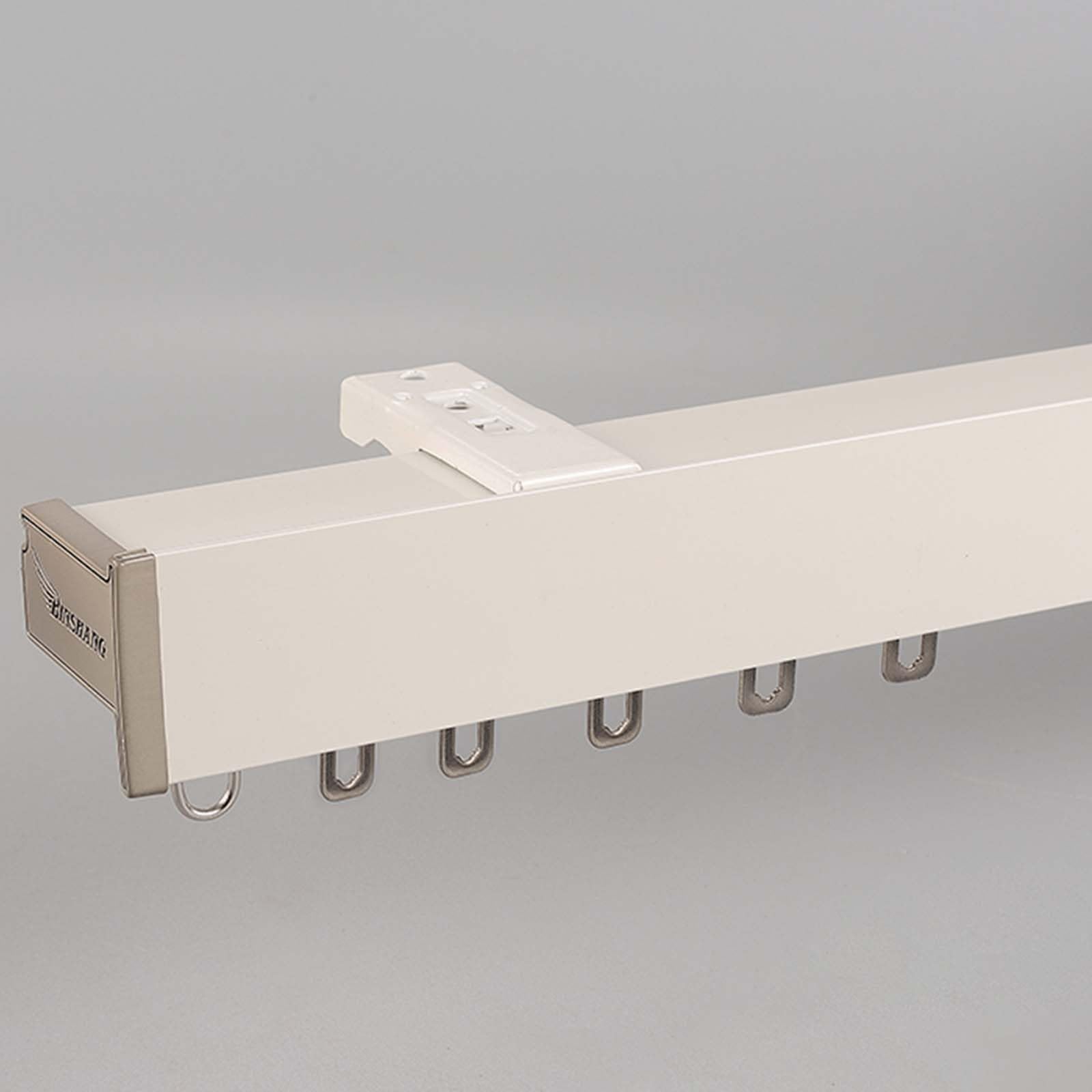 rideau, rail de rideau droit en aluminium gris vert, butée de rechange de rail de rideau de montage au plafond, système de rail de rideau robuste pour panneaux de rideau de salon (couleur (blanc 1 m)