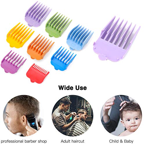 Professional Hair Clipper Guide Combs,Wahl replacement guards Set,8 Color and Sizes Attachment Guide Comb,Great Fits for All Full Size Wahl Clippers/TrimmersGreat