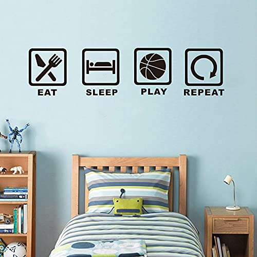 Vinilo deportivo decorativo para pared con diseño baloncesto miniatura 3