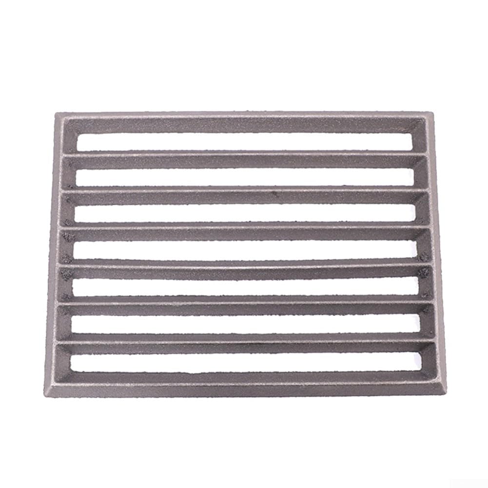 Kaminrost, Gusseisen-Feuerrost für Kamin-Ersatzteile, kompatibel mit Hark, quadratisches Design, schwarz (23,5 x 17 cm)