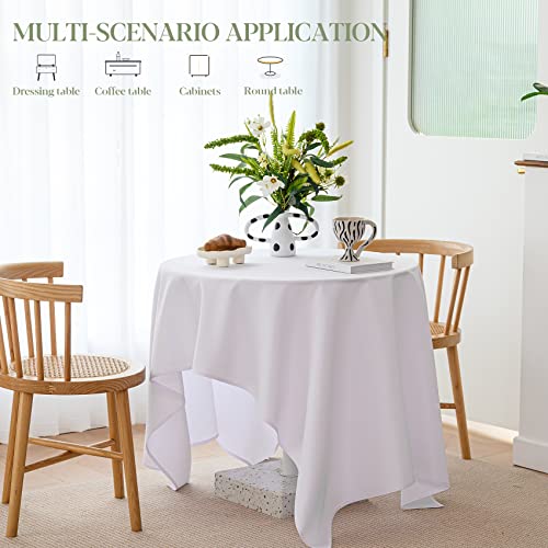 Bydoll Table Cloth White 60X84 Inch Tablecloth For 6 Foot Rectangle Tables Outdoor Washable Wrinkle Free And Spillproof Polyester Tablecloth For Festival Camping Picnic Wedding Party Table Cover thumb #4
