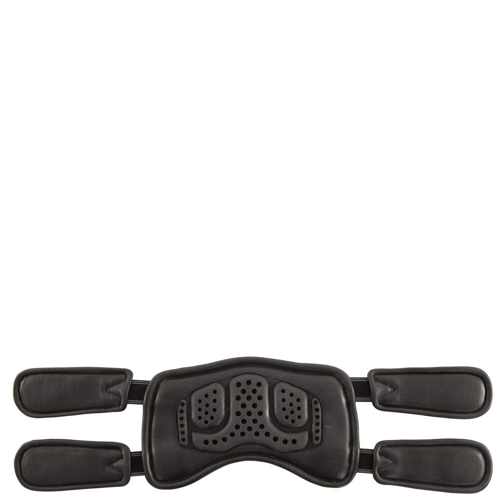BR Dressurgurt Kurzgurt Ledergurt Stafford Airflow-Gelpads Schwarz (60 cm)