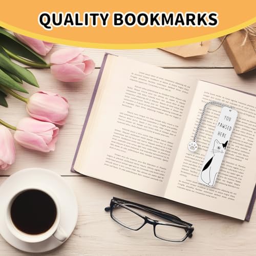 Calkkrer Cats Metal Bookmark for Book Lovers Funny Bookmark, Gift Ideas for Cat Lovers Friends, Personalised Bookmark Gifts - Image 4
