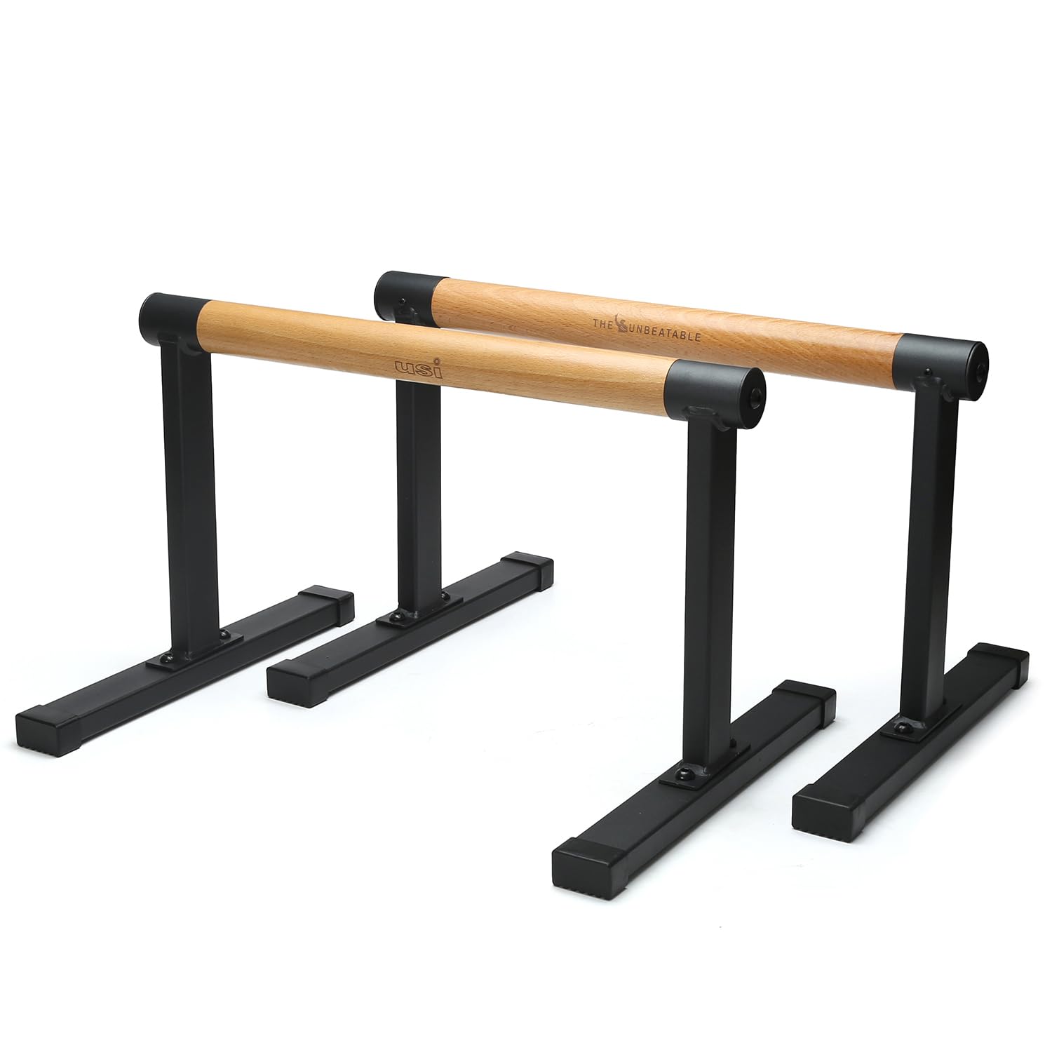 USI UNIVERSAL 850CPB Wood Push up Bars Parallettes Bars Anti-slip Handstand Bars for Calisthenics, Fitness, Floor workouts Solid Wood with Sturdy Metal Bracket (490x350x300mm)-picture-22