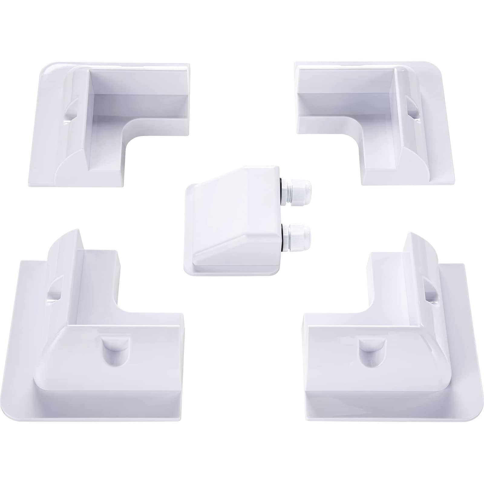 Solare Staffa Pannello, Staffa Angolare Pannello Solare, Staffa Angolare in Plastica, Staffe Pannello Solare ABS Per Tetto Campeggio Furgoni Roulotte Qualsiasi Superficie Piatta,5pcs
