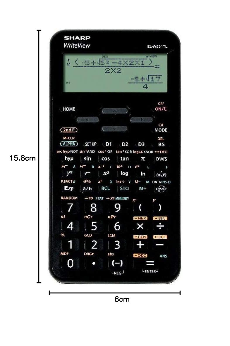 Sharp El-W531TL BK Calculadora científica, EL-W531TLB-BK