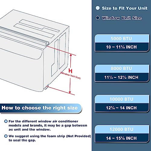 Pearwow Window Air Conditioner Side Panels with Frame,Window AC Side Panels Insulation Curtain Kit,Fits for Most 5000BTU Window AC Units by Pearwow - Used condition - Image 3
