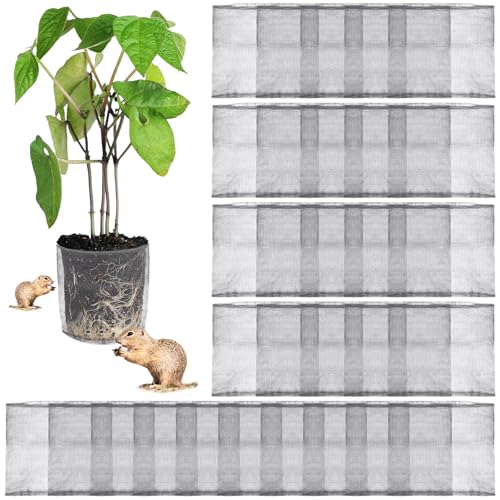 50 Pcs 3 Gallon Gopher and Vole Wire Mesh Basket Bulk Stainless Steel Plant Root Protector Gopher Cages for Garden Planting Underground Plant Protection