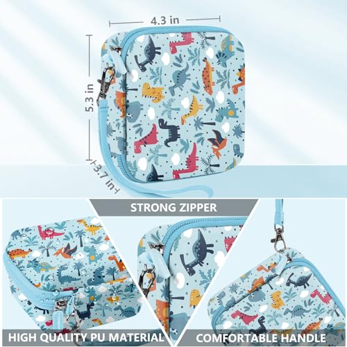 Image of Leayjeen Kids Camera Case Compatible with ESOXOFFORE /Dylanto /GKTZ /HiMont /CAMCLID Kids Camera Instant Print for Christmas Gifts and Birthday Gifts for Kids 3-12 Years Old-Blue Dinosaur(Case Only)