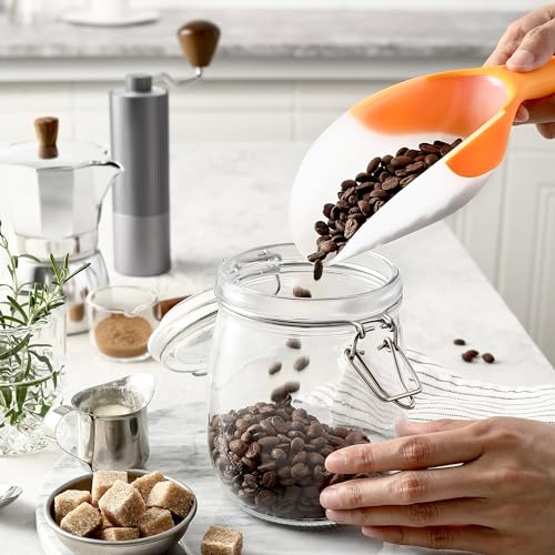Image of Spring Chef Magnetic Ice Scoop for Freezer, BPA-Free Food Scooper, Mango
