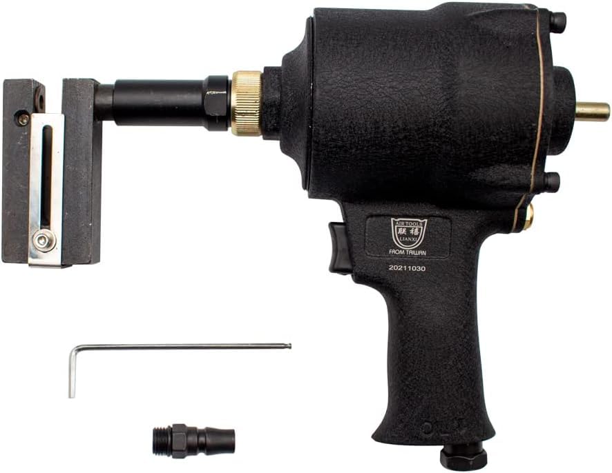 Industrial Air Punch Gun, Stainless Steel Advertising Word Pneumatic Puncher Metal Iron Plate Round Hole Punching Machine (Punching Size 3.2MM)