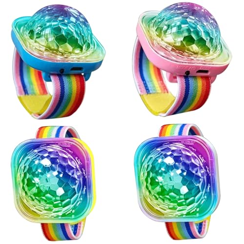 Lampe boule disco de voiture et chambre rechargeable avec commande vocale (Lot de 4)
