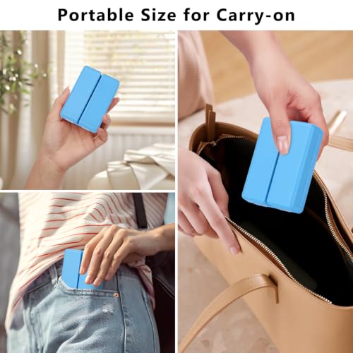 Image of FYY Travel Pill Organizer, 7 Compartments Pill Box Medicine Case - Blue