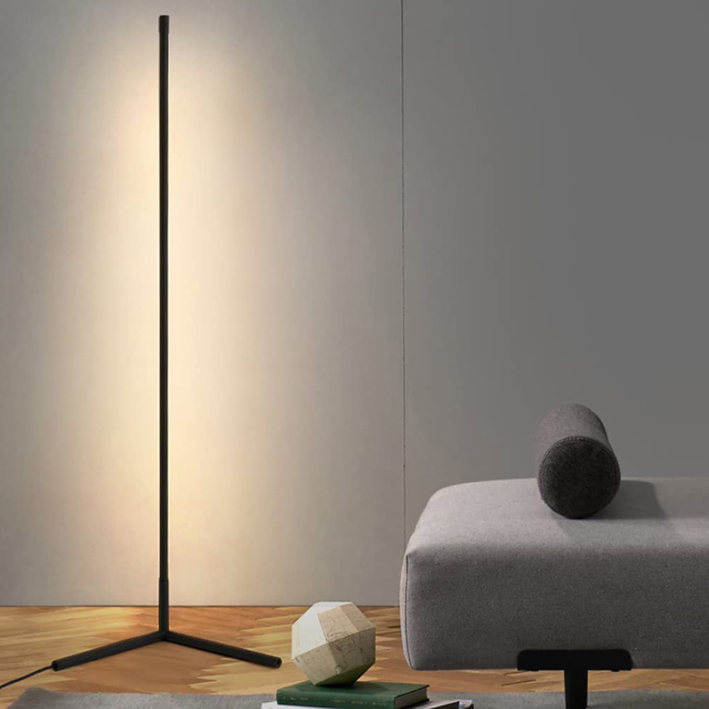 CymwerRGB LED Floor Lamp USB Remote Control Bedroom Bedside Professional Floor Light Home Atmospheric Standing Lighting (Warm Light)