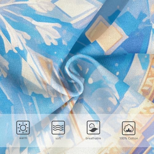 KLL Flying Bitcoins and Snowflakes Oil Painting Little Boys Cotton Boxer Briefs Breathable Children Undies3