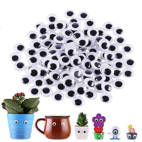 DIYASY 120 Pcs 12mm Googly Eyes Self Adhesive Wiggle Eye Stickers for Crafts