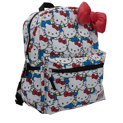 AI ACCESSORY INNOVATIONS Mochila Hello Kitty para meninas, bolsa escolar Sanrio Kawaii, 40,6 cm com
