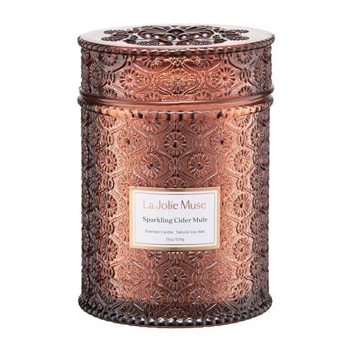 LA JOLIE MUSE Fall Candle | Sparkling Cider Mule Candle – Apple Cider, Orange & Amber | 19 oz...