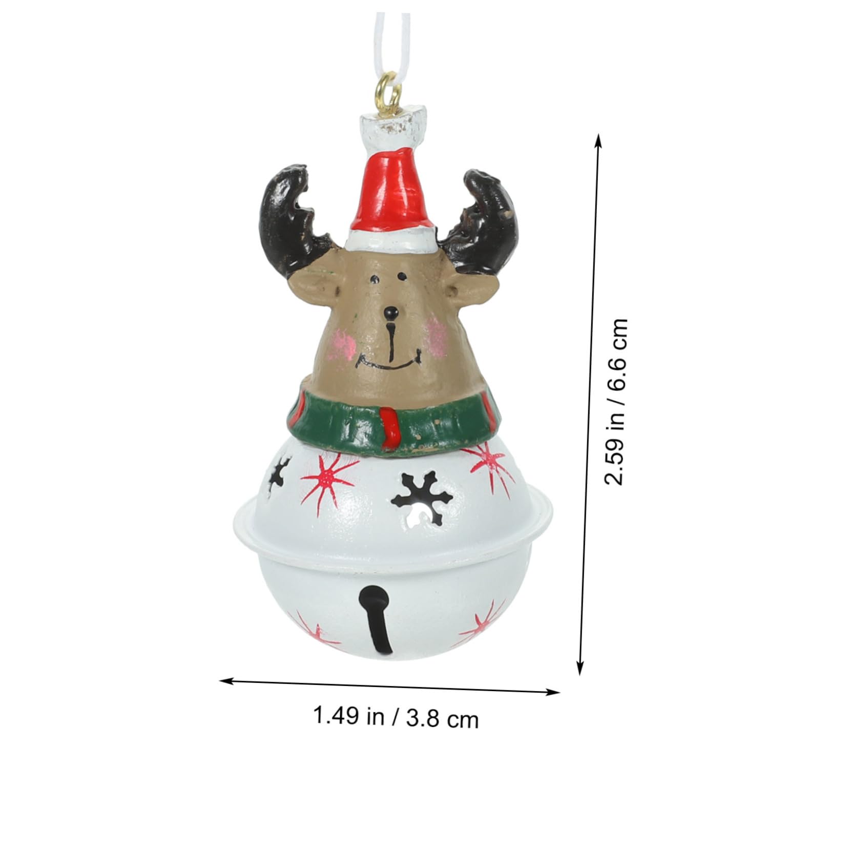 Ciieeo Xmas Bell Pendant Decoration Hand-Painted Christmas Tree Accessory Weather-Resistant Xmas Ornaments for Holiday Cheer Intricate Detailing for Festive Decor
