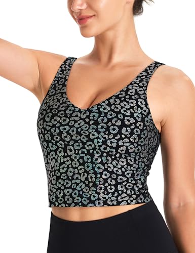 Image of THE GYM PEOPLE Womens' Sports Bra Longline Wirefree Padded with Medium Support