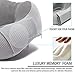 Travel Pillow, Memory Foam Neck Pillow with 360-Degree Head Support Comfortable Airplane Pillow with Storage Bag Lightweight Traveling Pillow for Sleeping, Car, Train, Bus and Home Use(Gray)