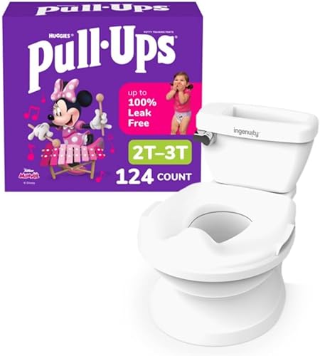 Pull-Ups Paquete de pantalones y toallitas de entrenamiento para niñas pantalones de entrenamiento Pull-Ups para niñas talla 5T-6T, 80ct y toallitas