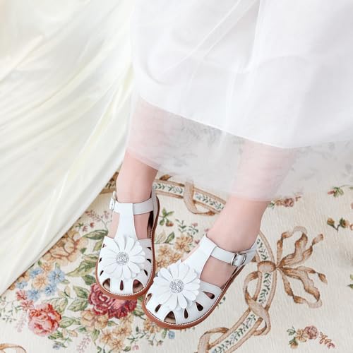 Image of Otter MOMO Girls Open Toe Princess Flat Sandals with Comfort Sole Summer Sandals