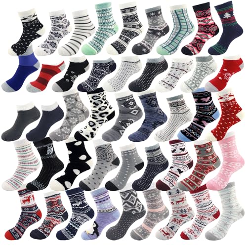 Image of BambooMN Women's Super Soft Warm Cozy Fuzzy Socks Assortments