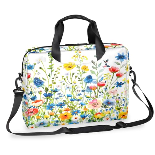 Bolso para laptop de 16 pulgadas con diseño floral resistente al agua miniatura 1