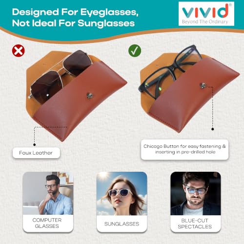 Image of Unisex Specs Chicago Button Eyewear Dabbi Faux Leather Soft Case Cover