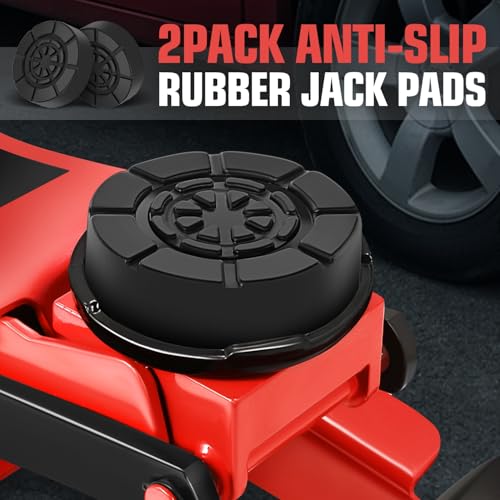 Image of DNA Motoring 2pack Floor Jack Rubber Pad, Frame Rail Protector, Car Lifting Pads Universal Jack Pad Adapter for Floor Jack, TOOLS-00620