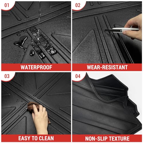 Utiiy Truck Bed Mat for 2019-2023 Chevrolet Silverado/GMC Sierra 1500 5.8ft Short Bed Mat TPE All Weather Truck Bed Liner for 2023 Chevy Silverado/GMC Sierra 1500 Crew Cab Accessories