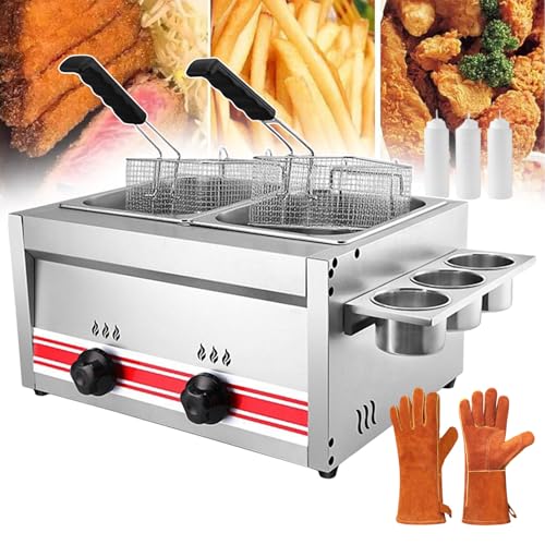 Friteuse électrique double réservoir en acier inoxydable